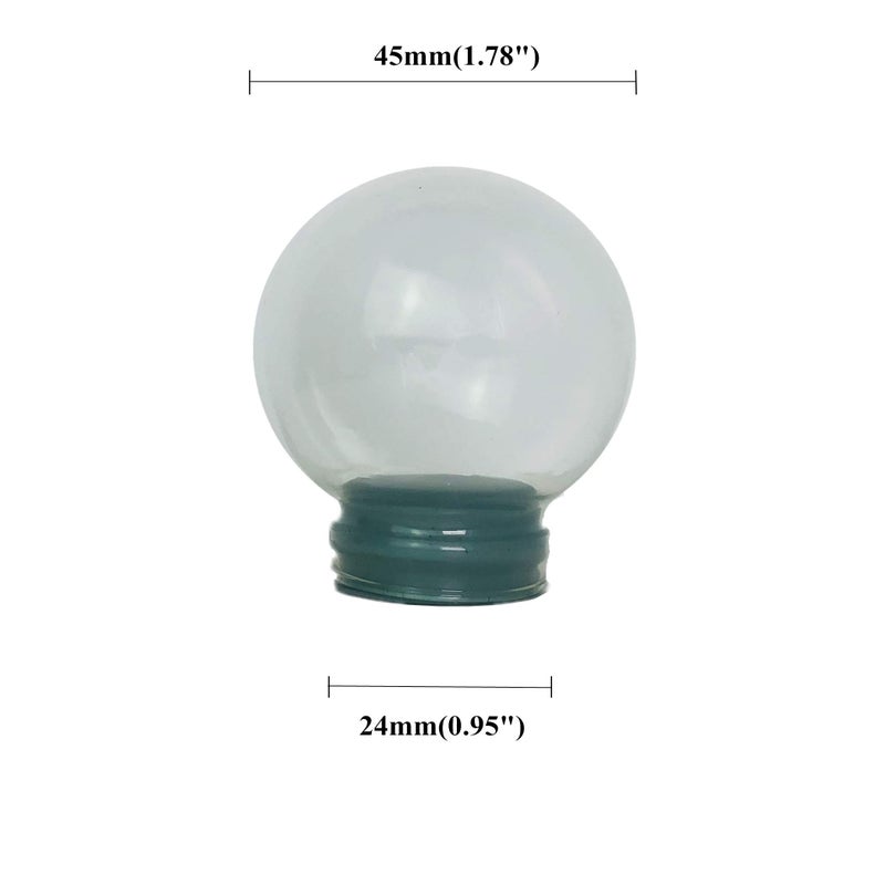 Youda Home Decoration DIY Empty Glass Snow Globe Kit (D45mm) - Water Globe Accessories - Image 5